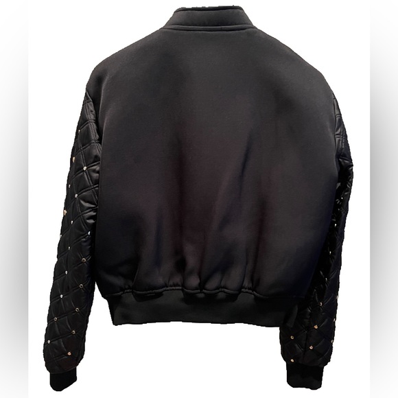 (Just purchased!) NWT Versace Women’s Medusa Studded Black Bomber Jacket - Picture 2 of 8